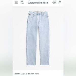 Abercrombie & Fitch Light Wash Blue Straight Leg Jeans NWT Boho Comfy